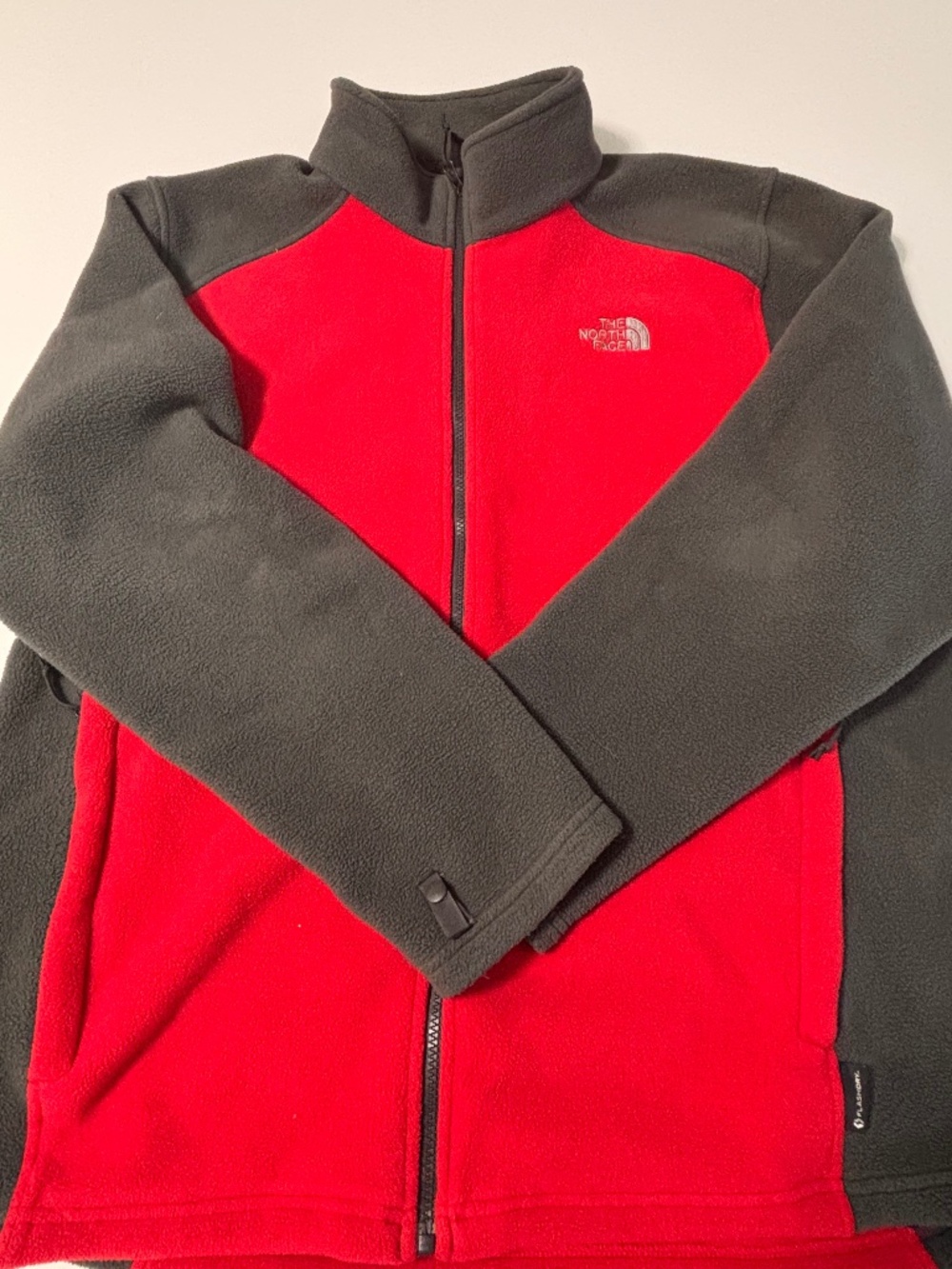 Mens Red and Gray Fleece The North Face Zip Up Jack Size XL